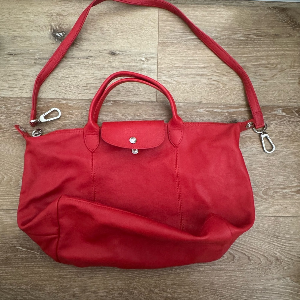 Longchamp Le Pliage Leather Tote Bag